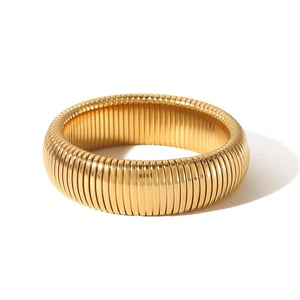 1 Piece Simple Classic Style Geometric Stainless Steel  Gold Color Women's Bangles-20mm h5 